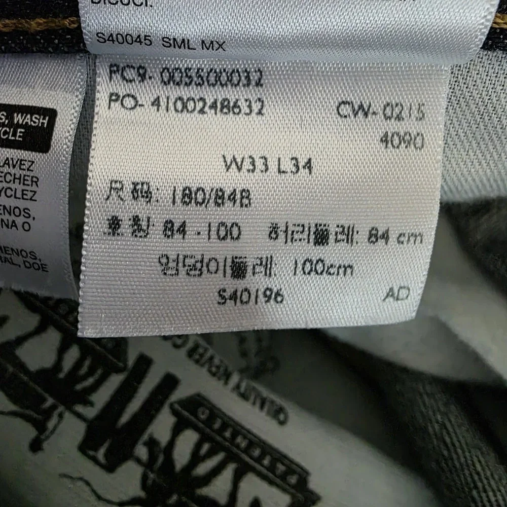 Levi's 550 Men's 33x34 Dark Wash Relaxed Fit Denim Jeans‎ Classic Cotton *flaw*